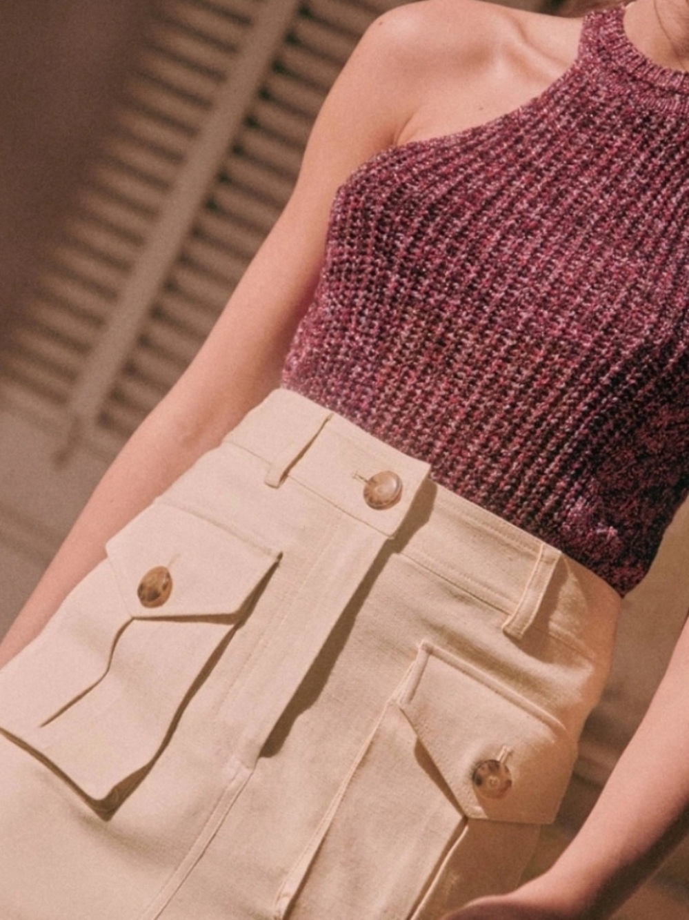 Sezane Vanilla Skirt in Cream